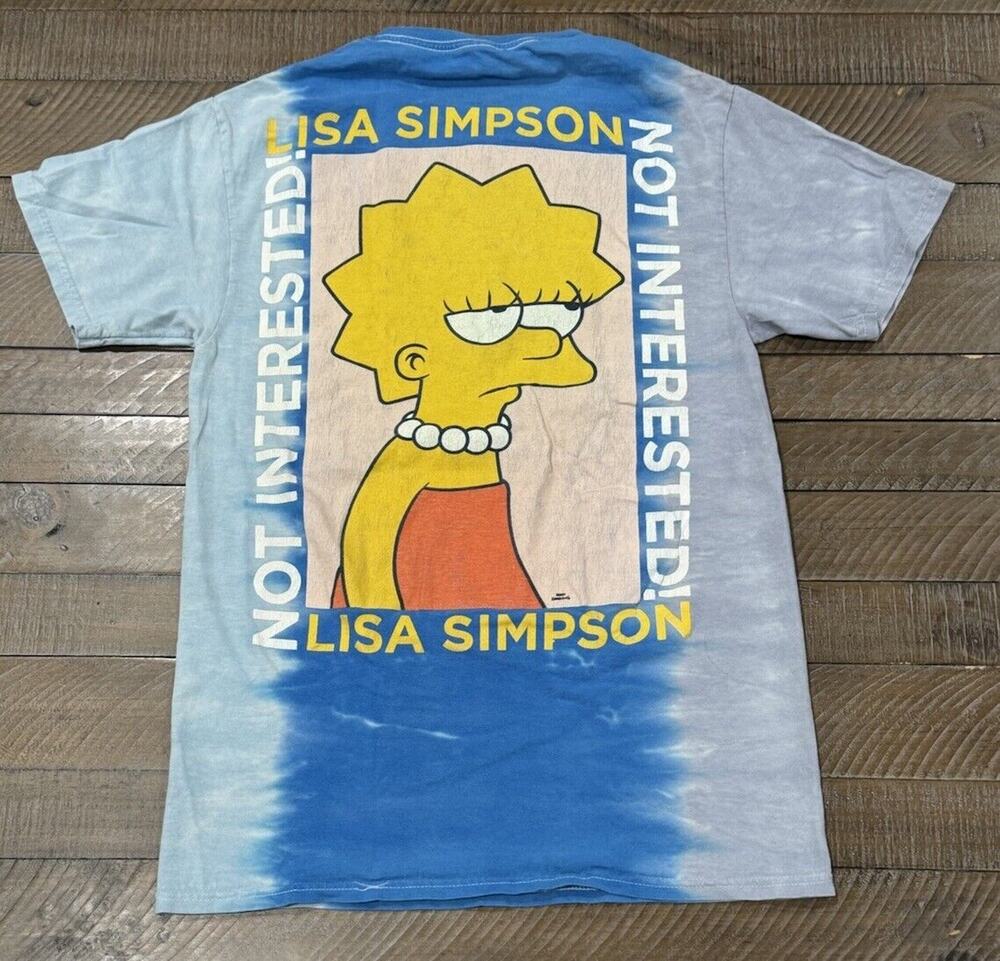 The Simpsons T-Shirt Tie Dye Lisa Simpson Blue Unisex- Urban Outfitters - Size S